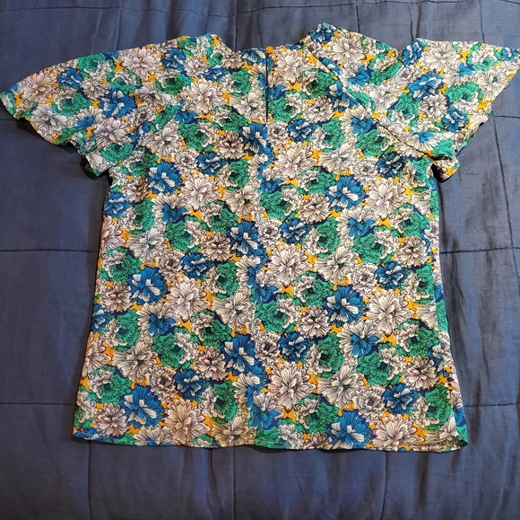 Banana Republic Flutter Sleeve Blouse, Floral - Picture 3 of 4